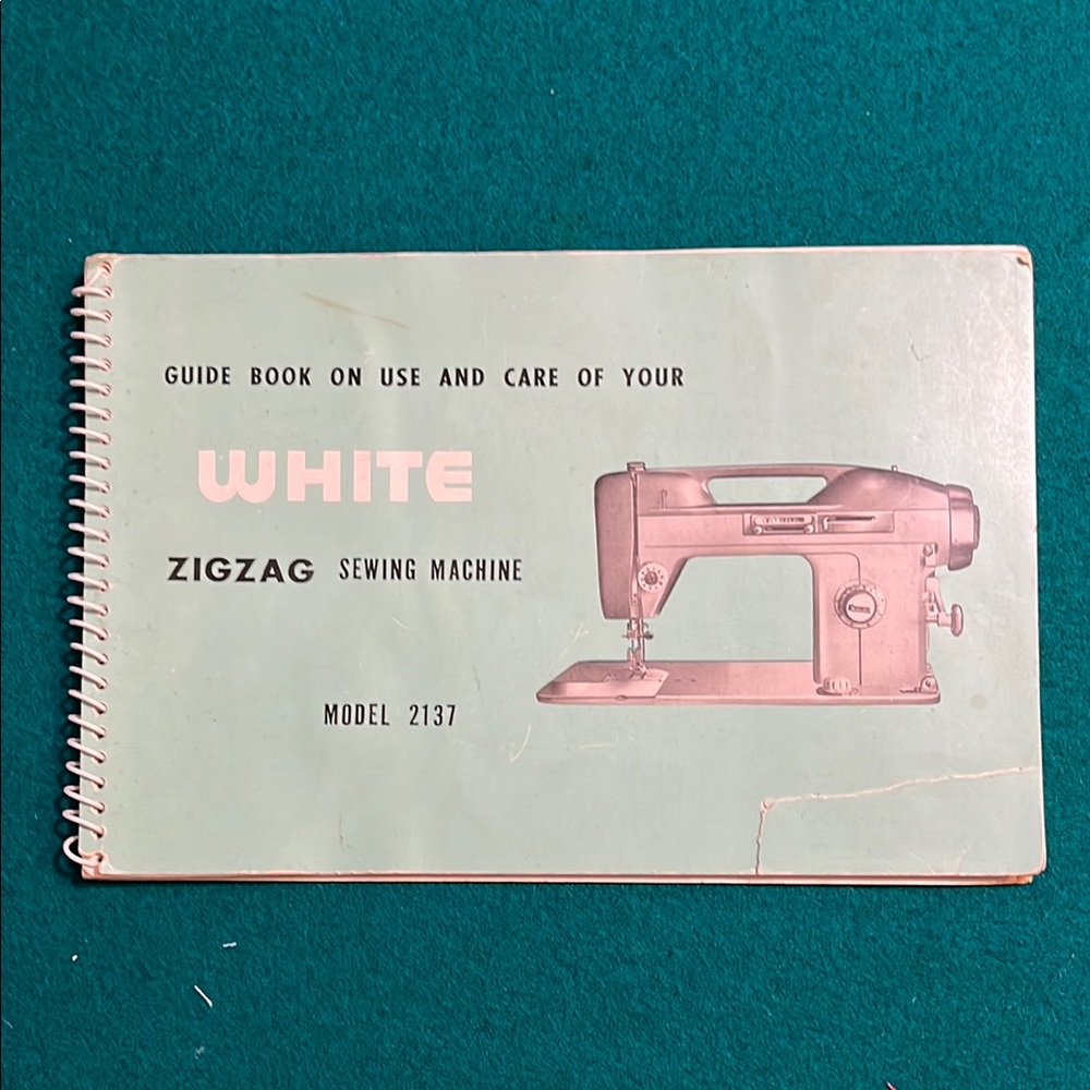 White Zigzag Sewing Machine Guide Book